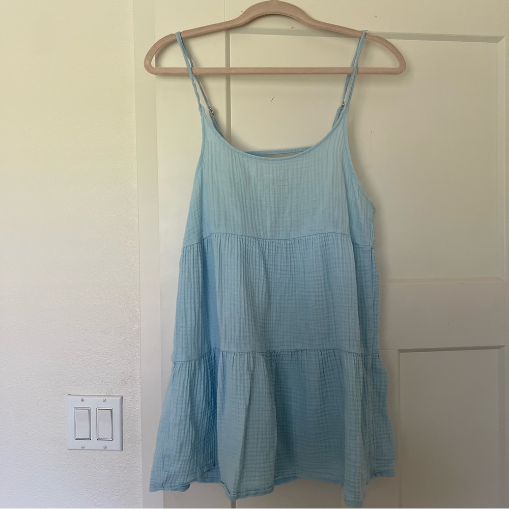 Light Blue Open Back Dress